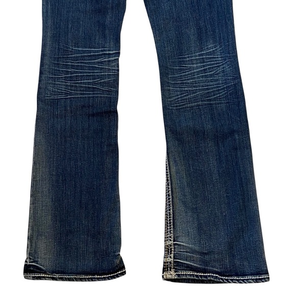 TRADEMARK H Bootcut Jeans Pocket Flaps Blue Embellishments Size 9/10 - Picture 14 of 14